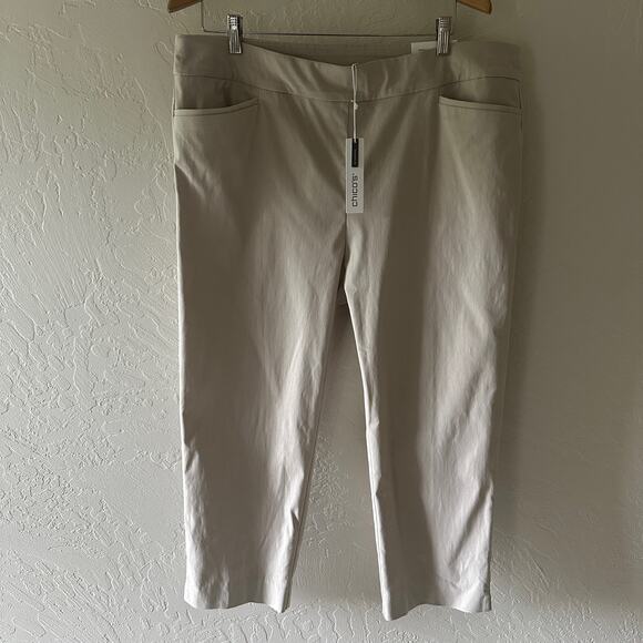 CHICOS | Womens So Slimming Brigitte Slim Leg Crop Pants NEW Size 16 Stretchy - Picture 1 of 12